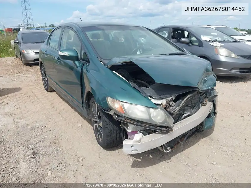 HONDA CIVIC 2007, VIN JHMFA36267S014452