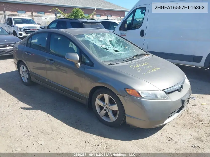 HONDA CIVIC 2007, VIN 2HGFA16557H016363