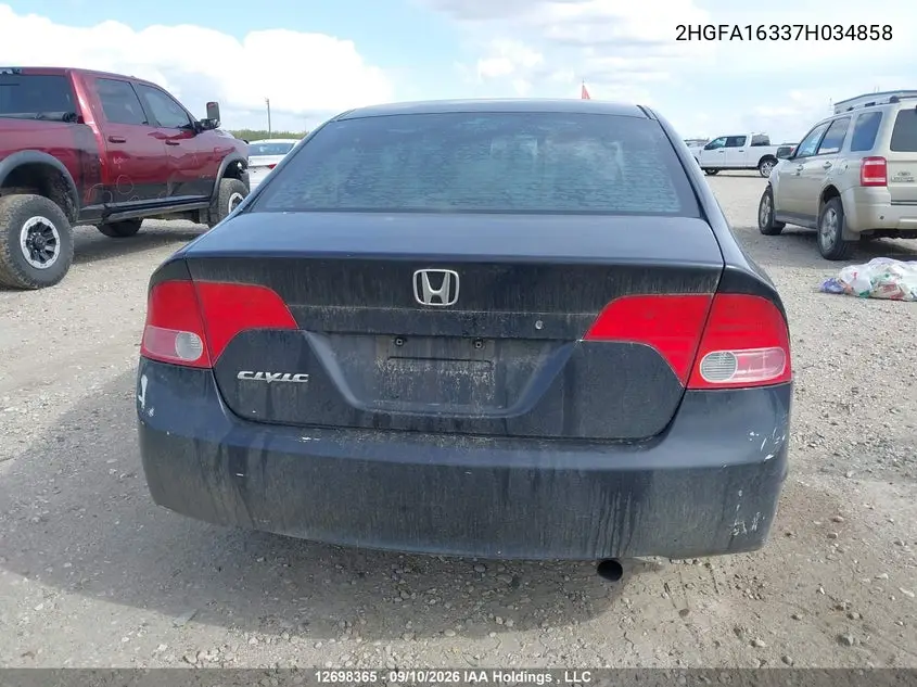 2007 HONDA CIVIC VIN 2HGFA16337H034858 — фото 17