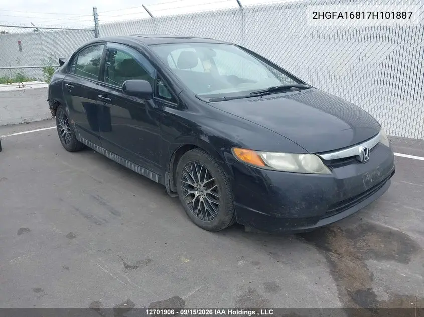 HONDA CIVIC 2007, VIN 2HGFA16817H101887