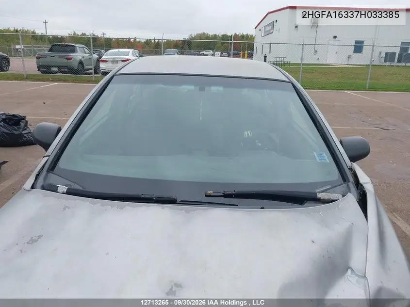 2007 HONDA CIVIC VIN 2HGFA16337H033385 — фото 18