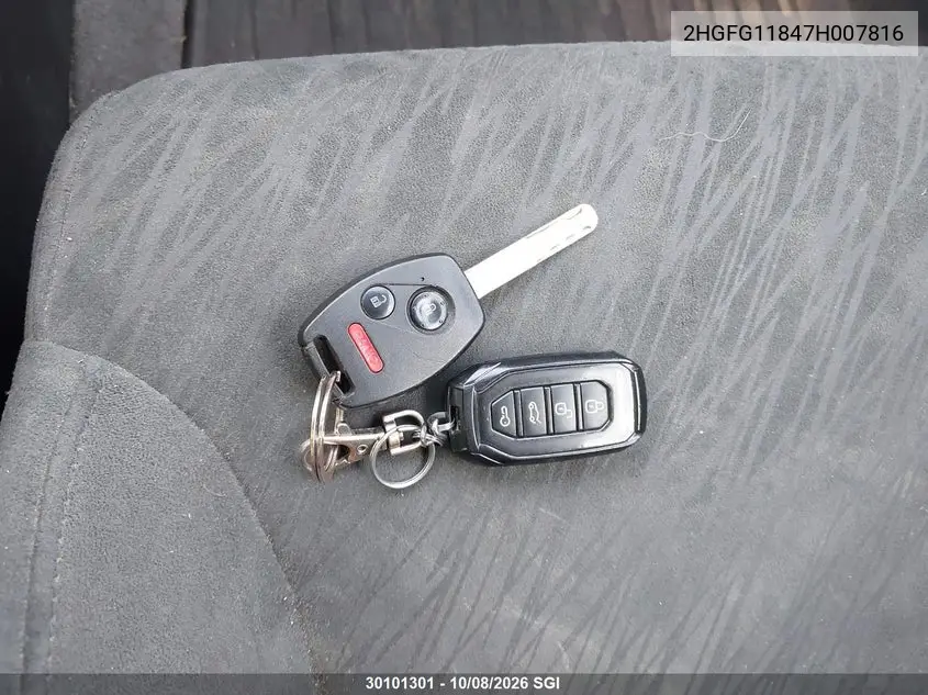 2007 HONDA CIVIC VIN 2HGFG11847H007816 — фото 11