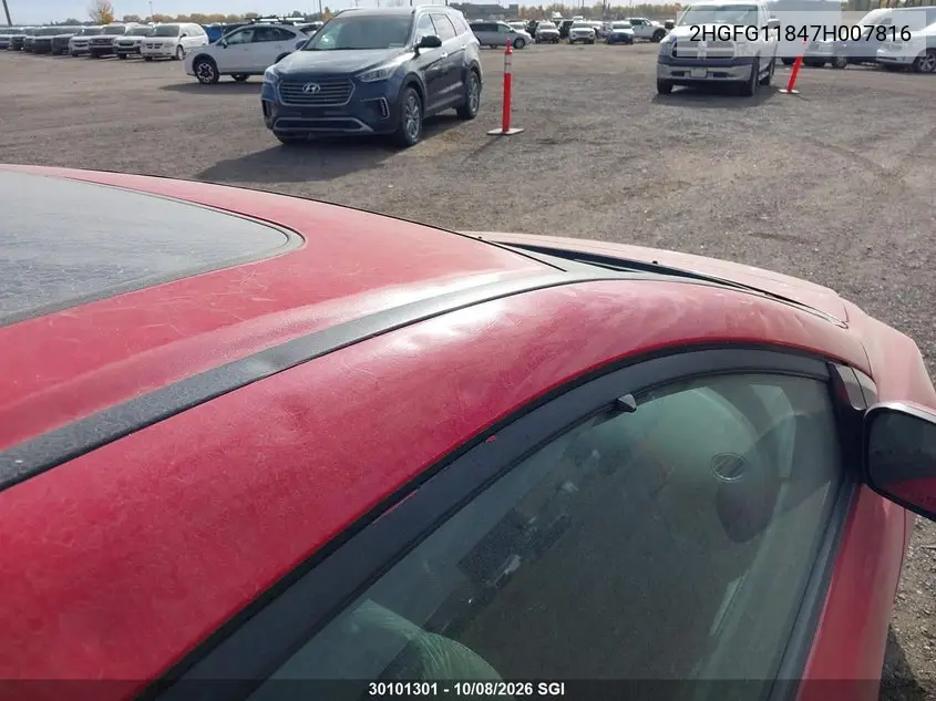 2007 HONDA CIVIC VIN 2HGFG11847H007816 — фото 12