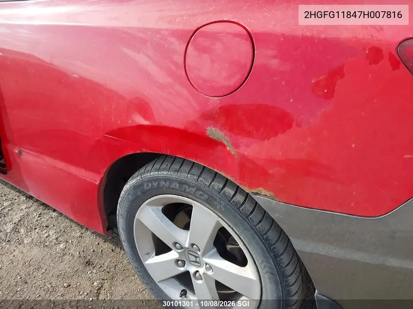 2007 HONDA CIVIC VIN 2HGFG11847H007816 — фото 15