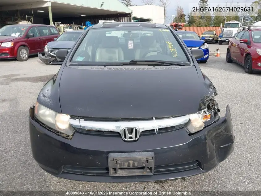 2007 HONDA CIVIC VIN 2HGFA16267H029631 — фото 12