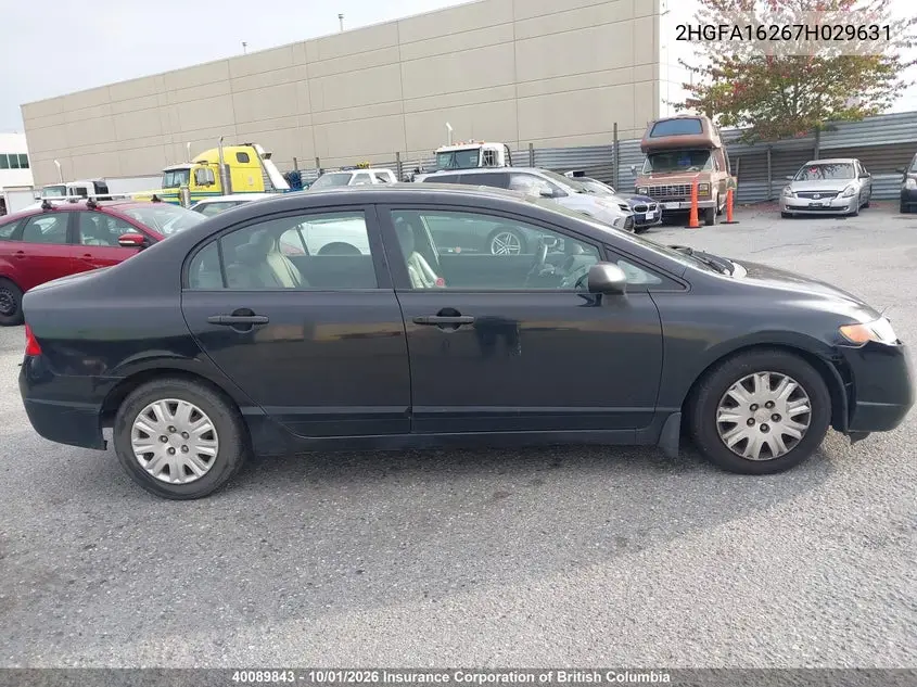 2007 HONDA CIVIC VIN 2HGFA16267H029631 — фото 13