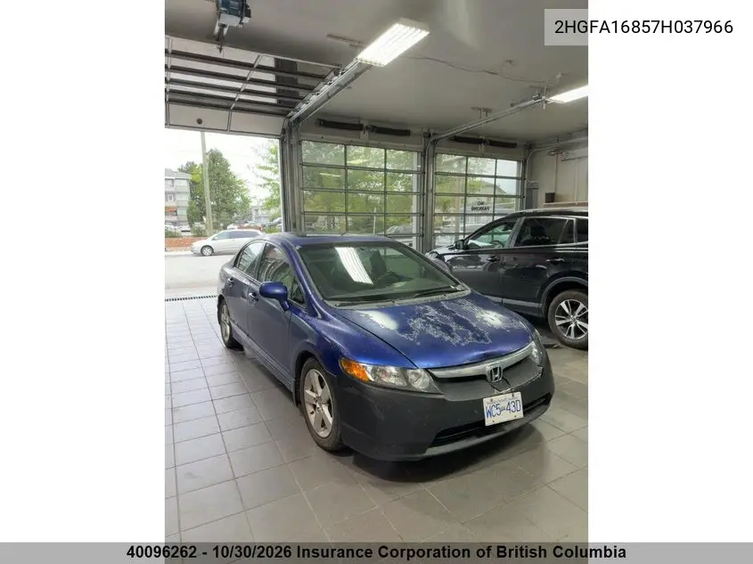 HONDA CIVIC 2007, VIN 2HGFA16857H037966