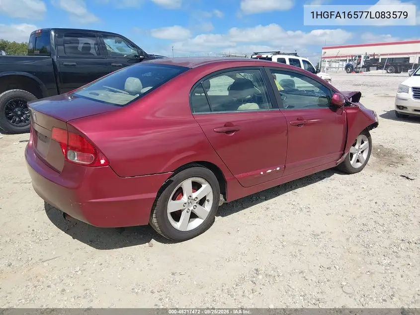 2007 HONDA CIVIC VIN 1HGFA16577L083579 — фото 4