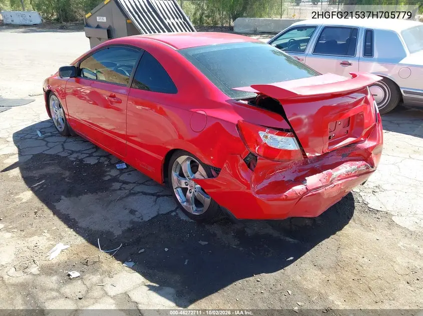 2007 HONDA CIVIC VIN 2HGFG21537H705779 — фото 3