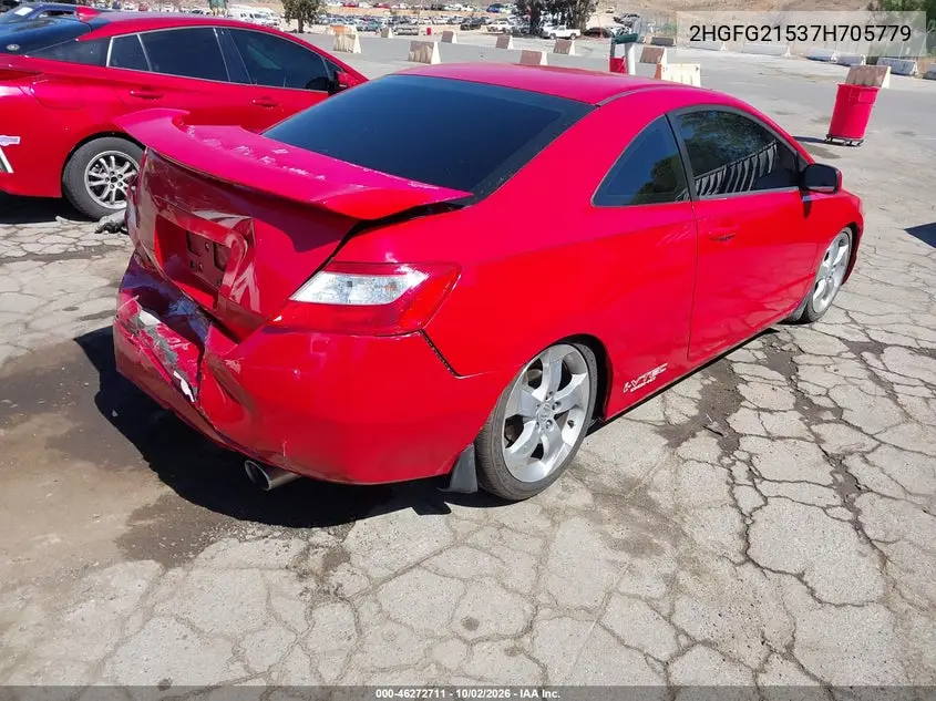 2007 HONDA CIVIC VIN 2HGFG21537H705779 — фото 4