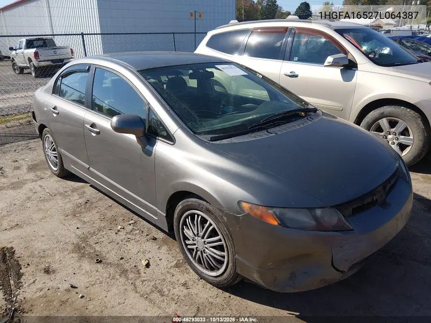 HONDA CIVIC 2007, VIN 1HGFA16527L064387