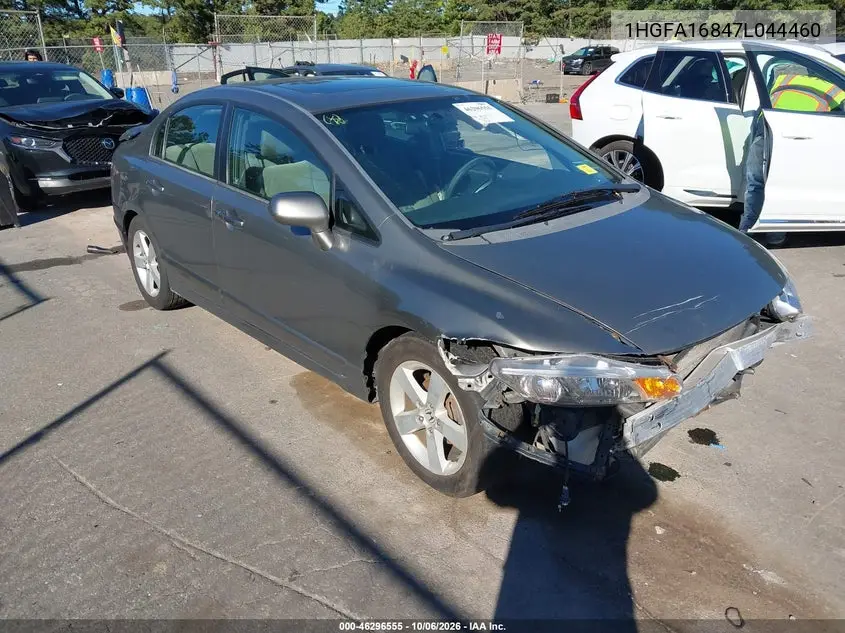 HONDA CIVIC 2007, VIN 1HGFA16847L044460