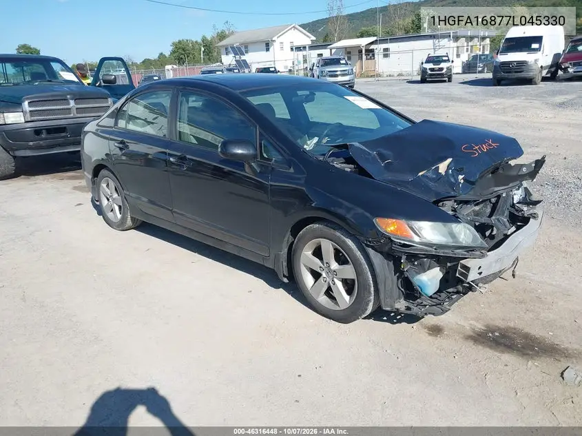 2007 HONDA CIVIC VIN 1HGFA16877L045330 — фото 3
