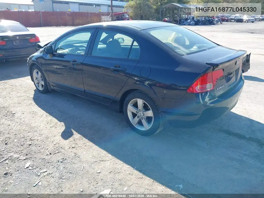 2007 HONDA CIVIC VIN 1HGFA16877L045330 — фото 5