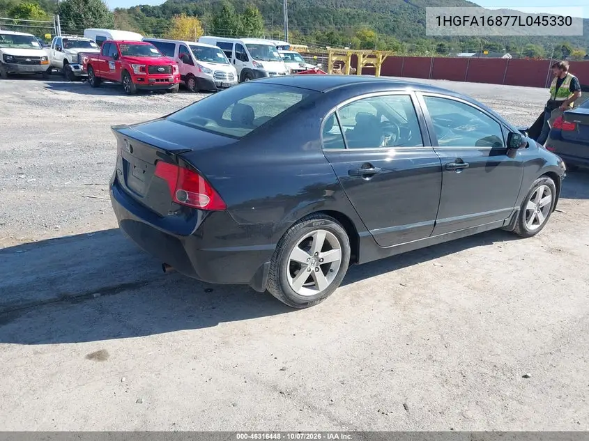 2007 HONDA CIVIC VIN 1HGFA16877L045330 — фото 2