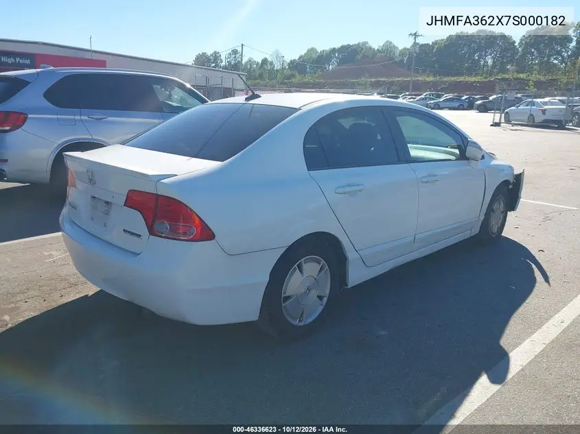 2007 HONDA CIVIC VIN JHMFA362X7S000182 — фото 4