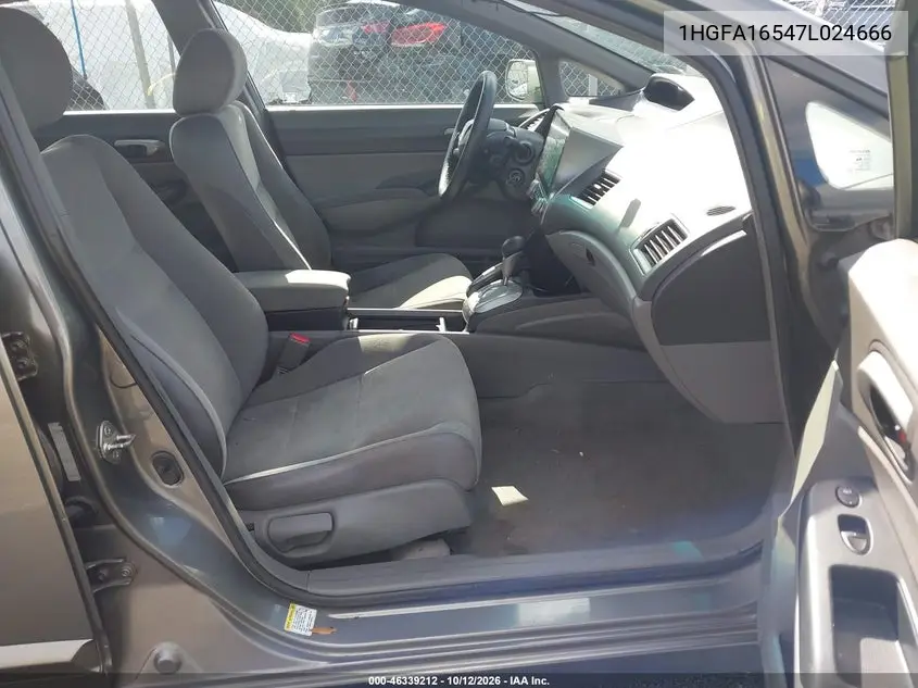 2007 HONDA CIVIC VIN 1HGFA16547L024666 — фото 5