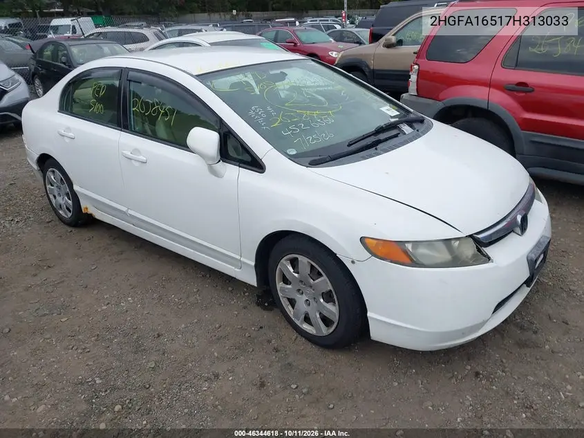HONDA CIVIC 2007, VIN 2HGFA16517H313033