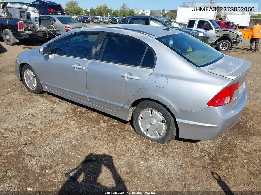 2007 HONDA CIVIC VIN JHMFA36237S002050 — фото 3