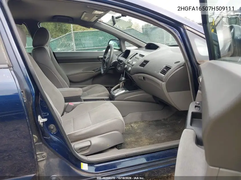 2007 HONDA CIVIC VIN 2HGFA16507H509111 — фото 5