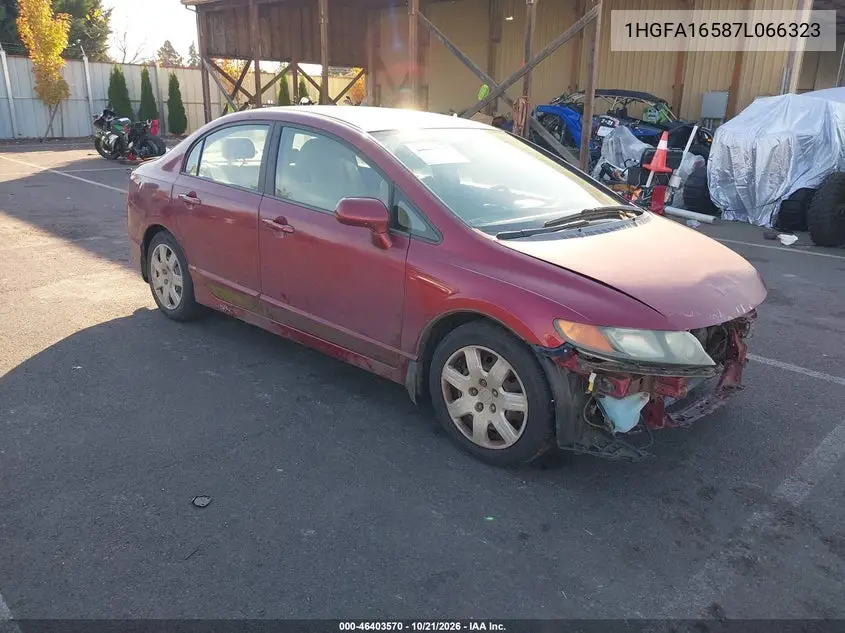 HONDA CIVIC 2007, VIN 1HGFA16587L066323