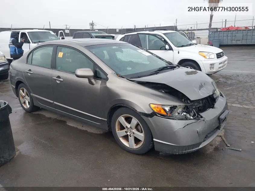 HONDA CIVIC 2007, VIN 2HGFA16877H300555