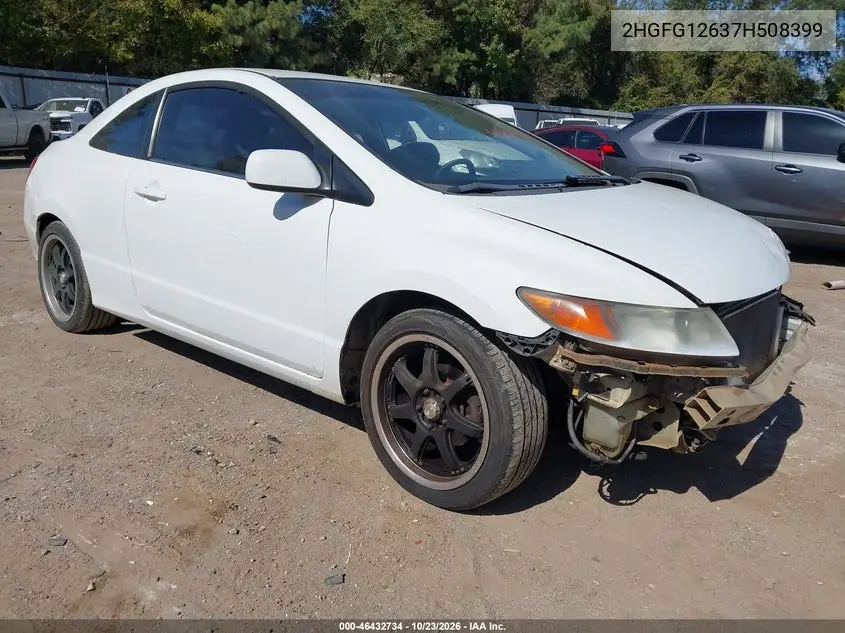 HONDA CIVIC 2007, VIN 2HGFG12637H508399
