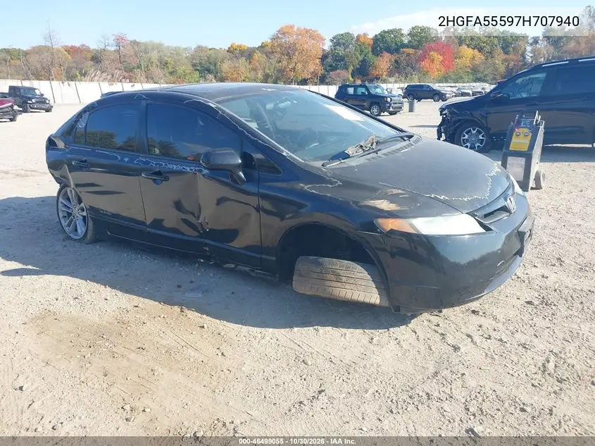 HONDA CIVIC 2007, VIN 2HGFA55597H707940