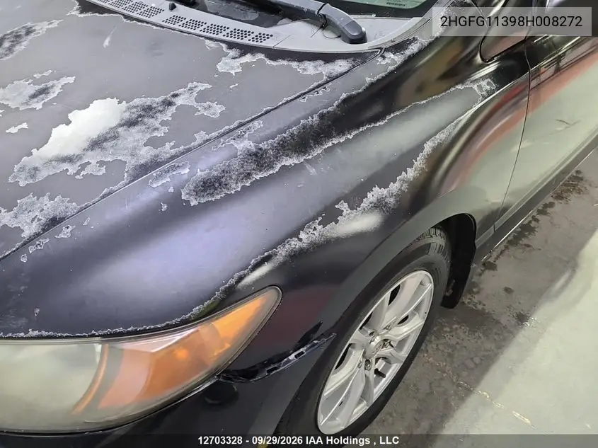 2008 HONDA CIVIC VIN 2HGFG11398H008272 — фото 11