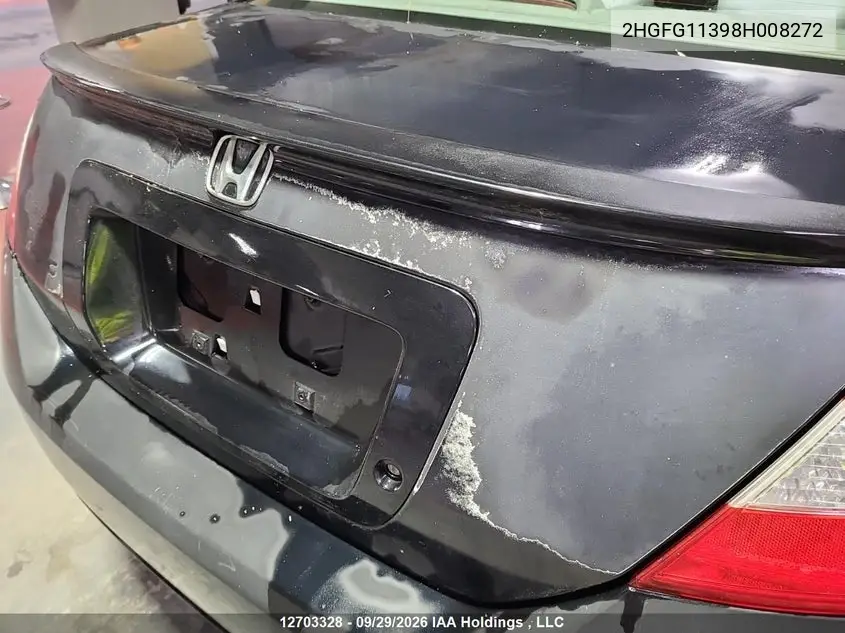 2008 HONDA CIVIC VIN 2HGFG11398H008272 — фото 12