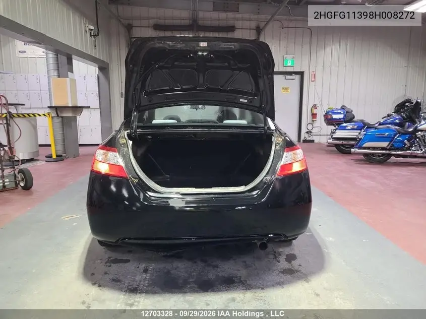 2008 HONDA CIVIC VIN 2HGFG11398H008272 — фото 5