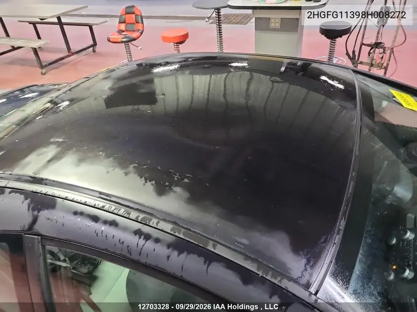 2008 HONDA CIVIC VIN 2HGFG11398H008272 — фото 7