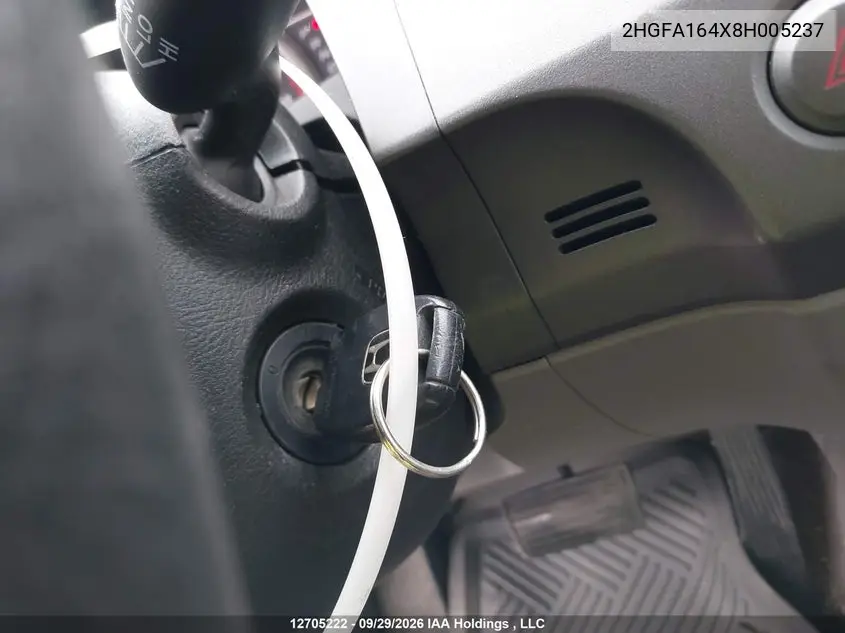 2008 HONDA CIVIC VIN 2HGFA164X8H005237 — фото 11