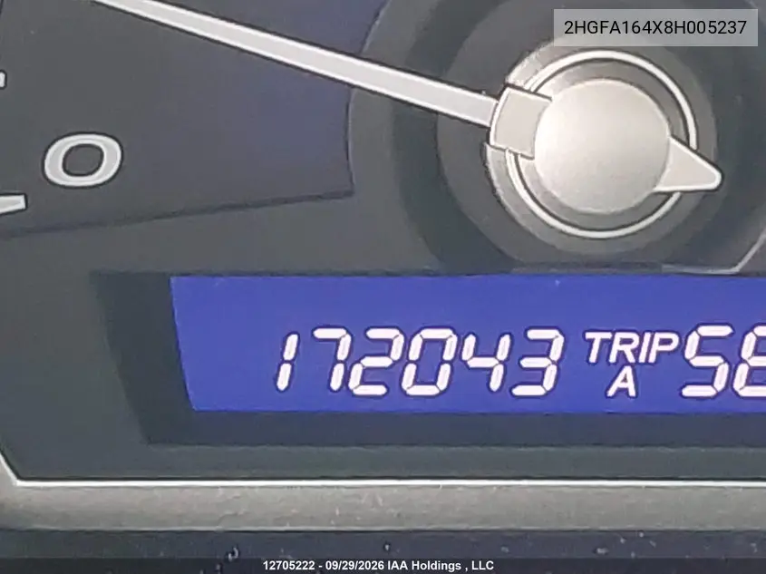 2008 HONDA CIVIC VIN 2HGFA164X8H005237 — фото 15