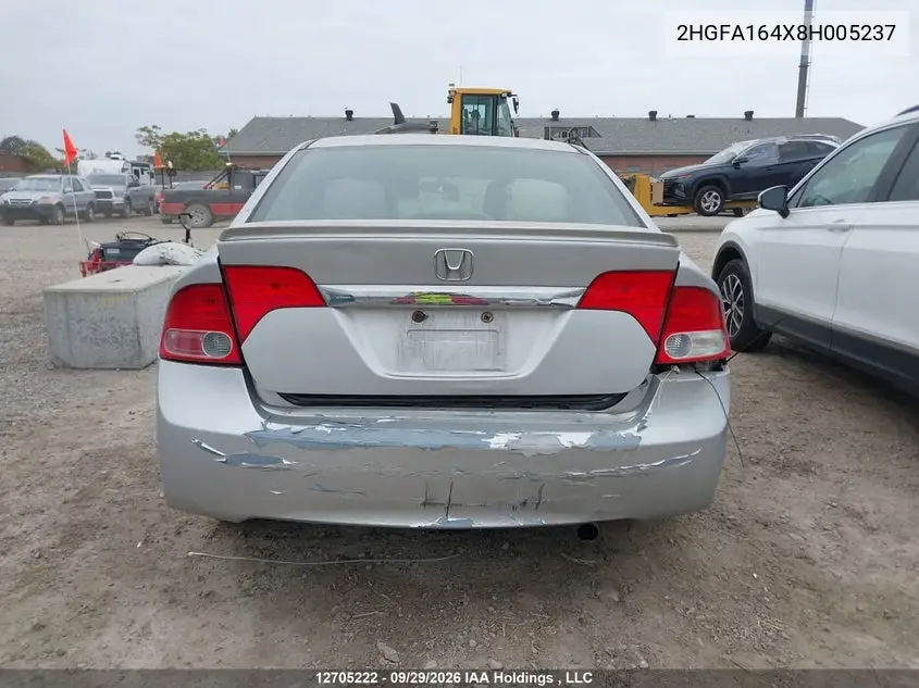 2008 HONDA CIVIC VIN 2HGFA164X8H005237 — фото 16