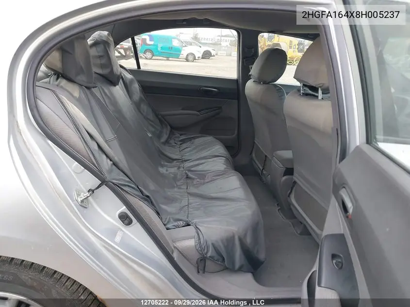 2008 HONDA CIVIC VIN 2HGFA164X8H005237 — фото 8