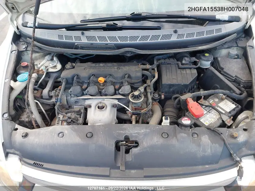 2008 HONDA CIVIC VIN 2HGFA15538H007048 — фото 10