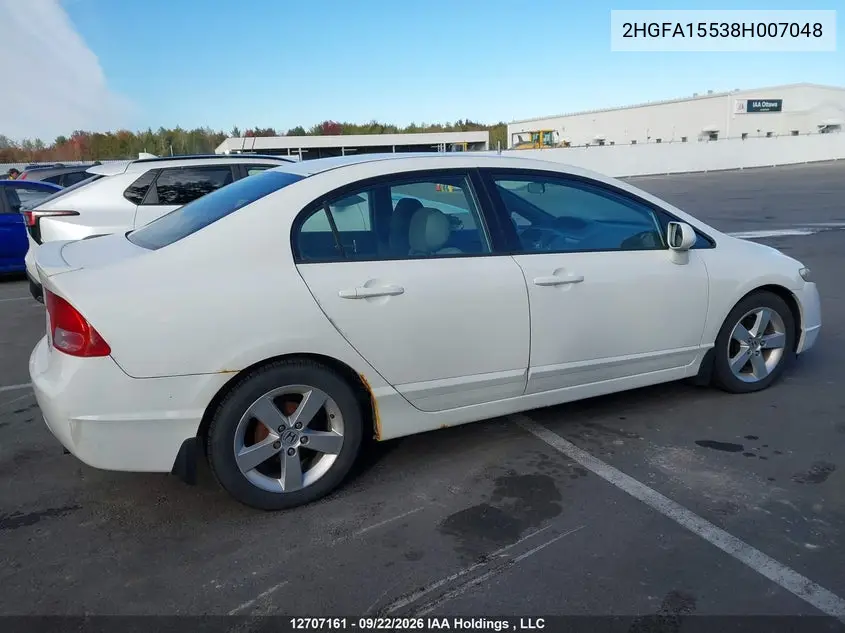 2008 HONDA CIVIC VIN 2HGFA15538H007048 — фото 13