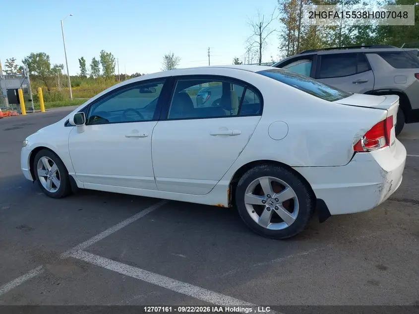 2008 HONDA CIVIC VIN 2HGFA15538H007048 — фото 14