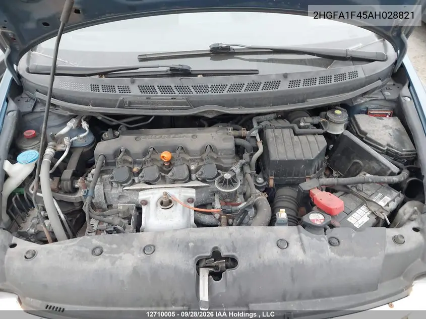 2008 HONDA CIVIC VIN 2HGFA1F45AH028821 — фото 10