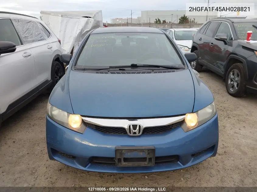 2008 HONDA CIVIC VIN 2HGFA1F45AH028821 — фото 12