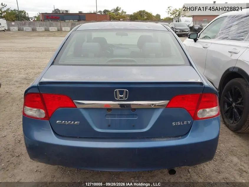 2008 HONDA CIVIC VIN 2HGFA1F45AH028821 — фото 16
