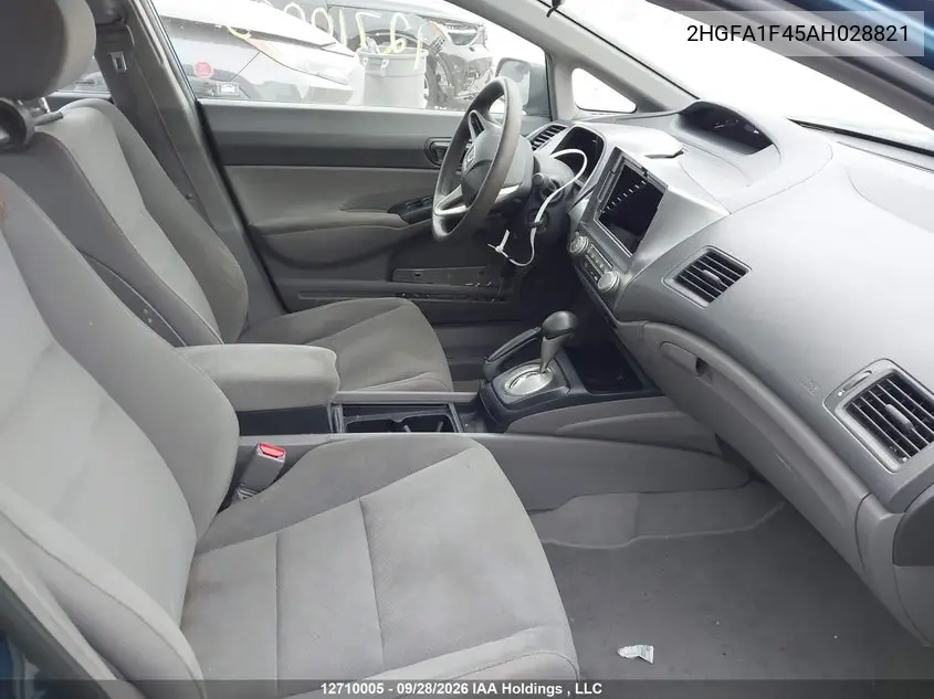 2008 HONDA CIVIC VIN 2HGFA1F45AH028821 — фото 5