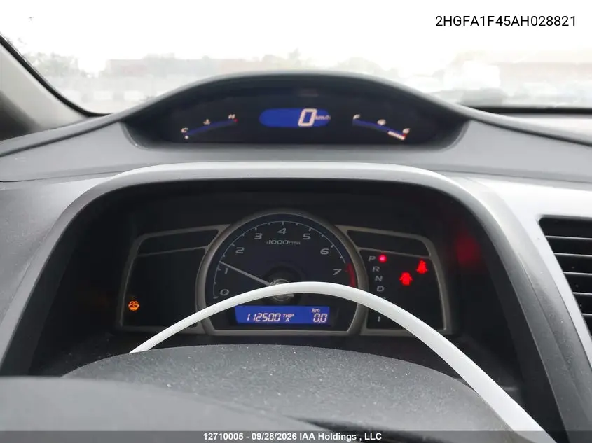 2008 HONDA CIVIC VIN 2HGFA1F45AH028821 — фото 7