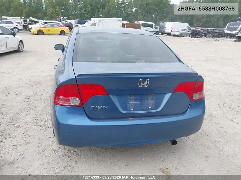 2008 HONDA CIVIC VIN 2HGFA16588H003768 — фото 16