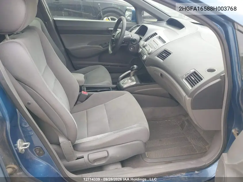 2008 HONDA CIVIC VIN 2HGFA16588H003768 — фото 5