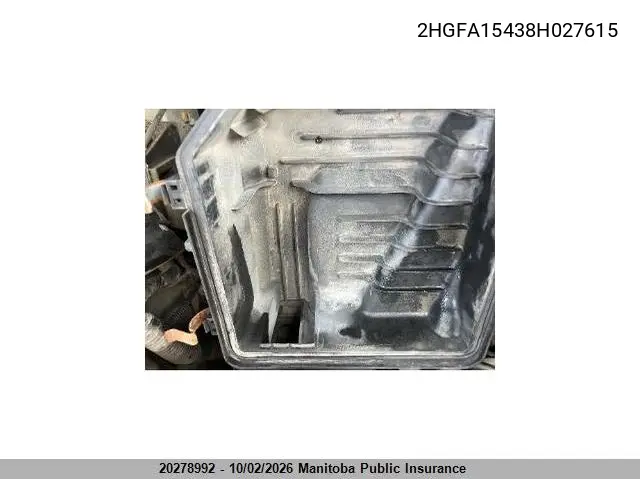2008 HONDA CIVIC VIN 2HGFA15438H027615 — фото 5