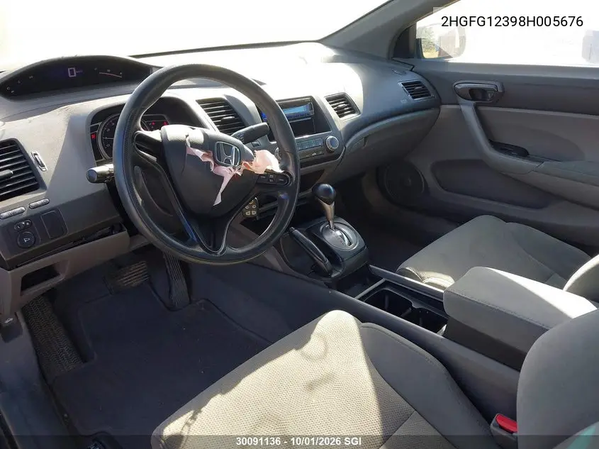 2008 HONDA CIVIC VIN 2HGFG12398H005676 — фото 5