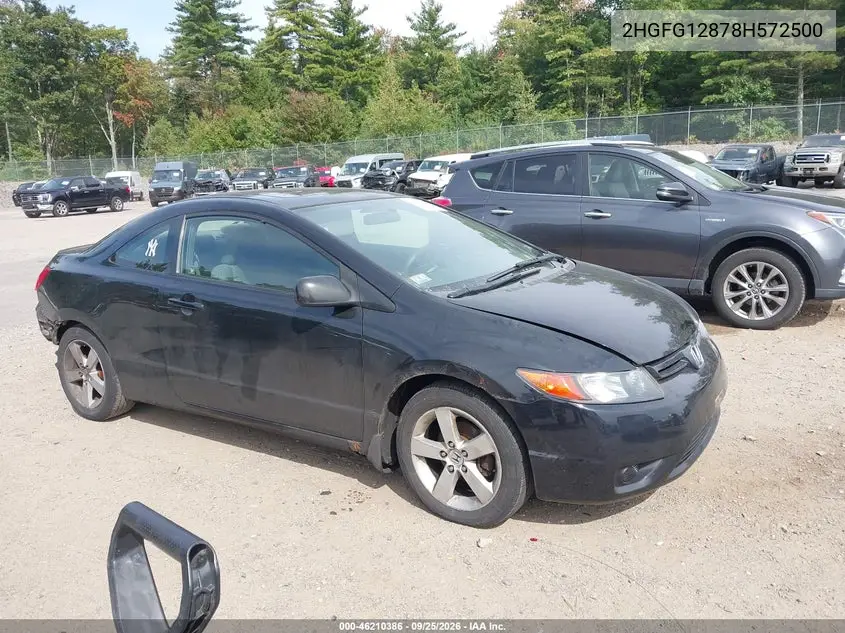 HONDA CIVIC 2008, VIN 2HGFG12878H572500