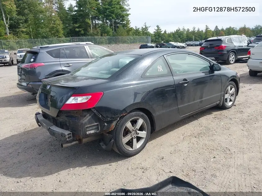 2008 HONDA CIVIC VIN 2HGFG12878H572500 — фото 4